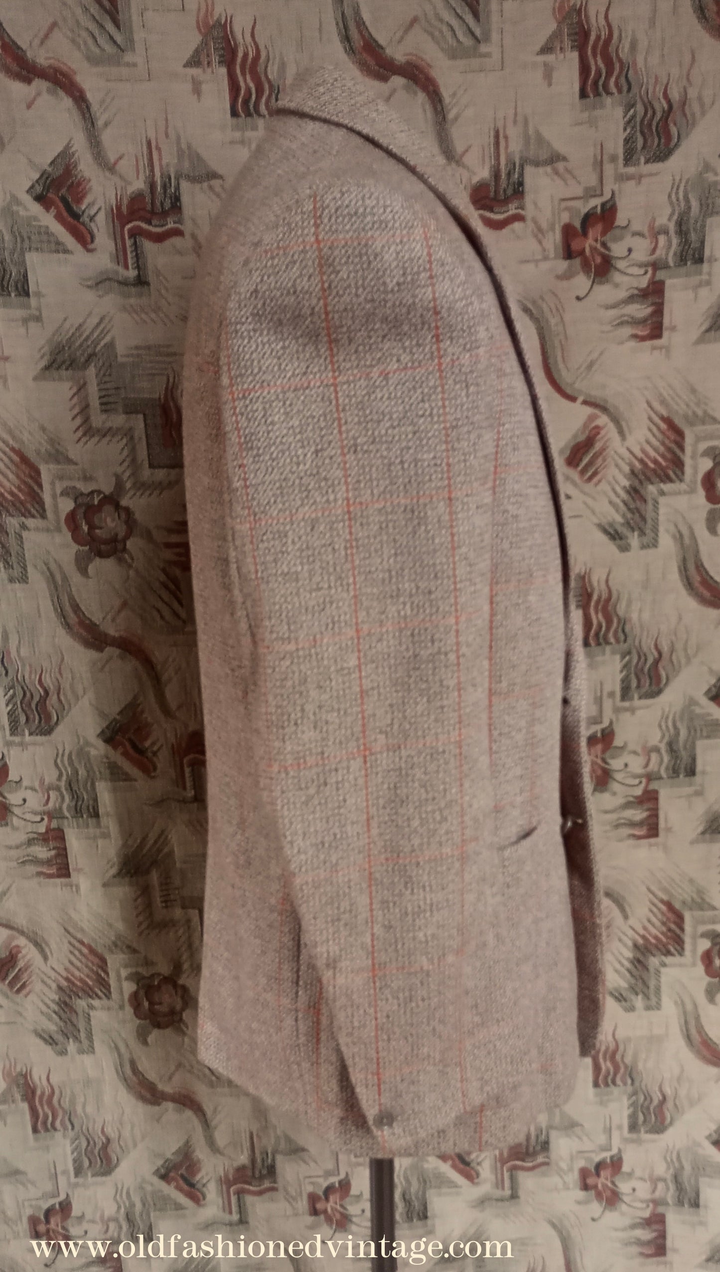 Vintage Mens 1950s Daks Simpson Tweed Sports Jacket Brown Orange Windowpane Check 38"