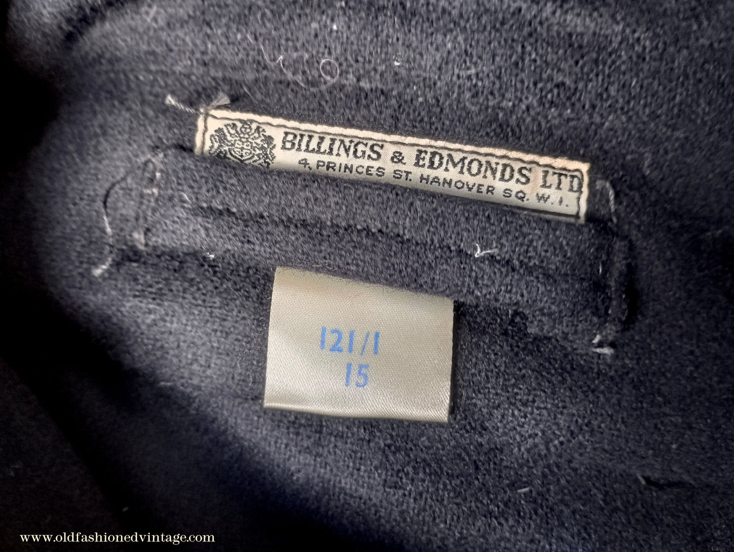 Vintage Mens NOS 1950s Black Wool Pullover Shirt Work Sports British Half Placket 15"