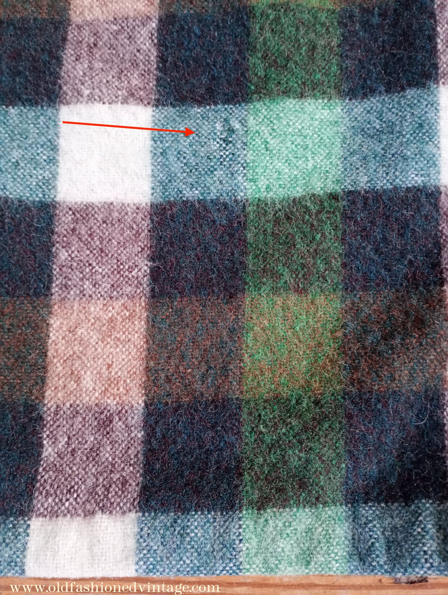 Vintage Mens 1950s Wool Dressing Gown Robe Green Brown Check Plaid UK Small