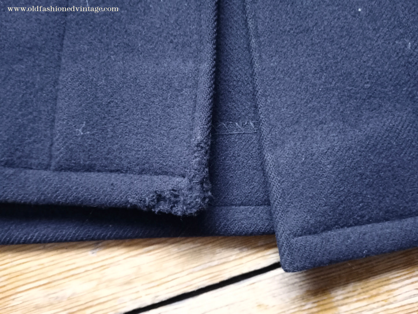 Vintage Mens 1950s 1960s German Duffle Coat Hoodless Dark Navy Blue 38"