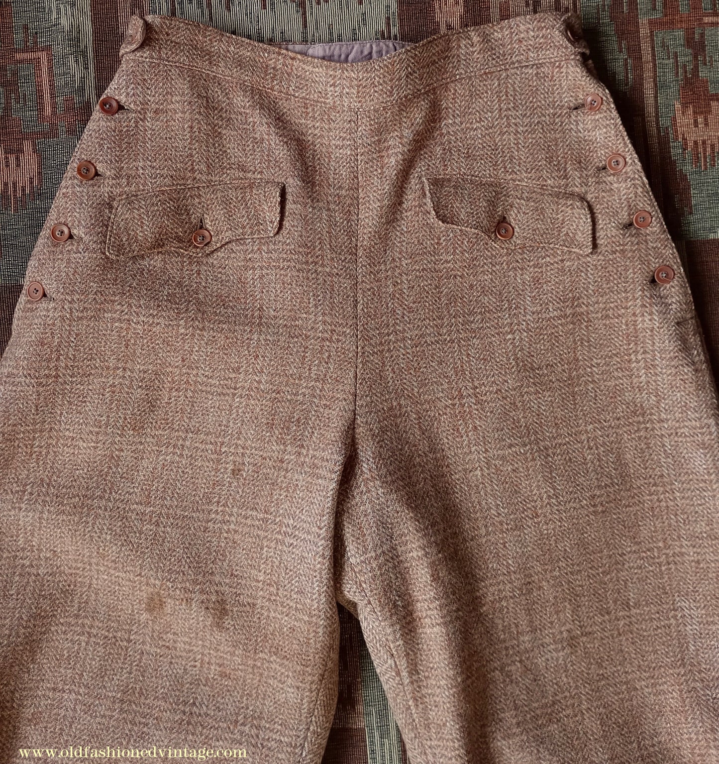 Rare Original 1930s Wool Plus 4s Breeches Knickerbockers Trousers Jodhpurs UK S/M