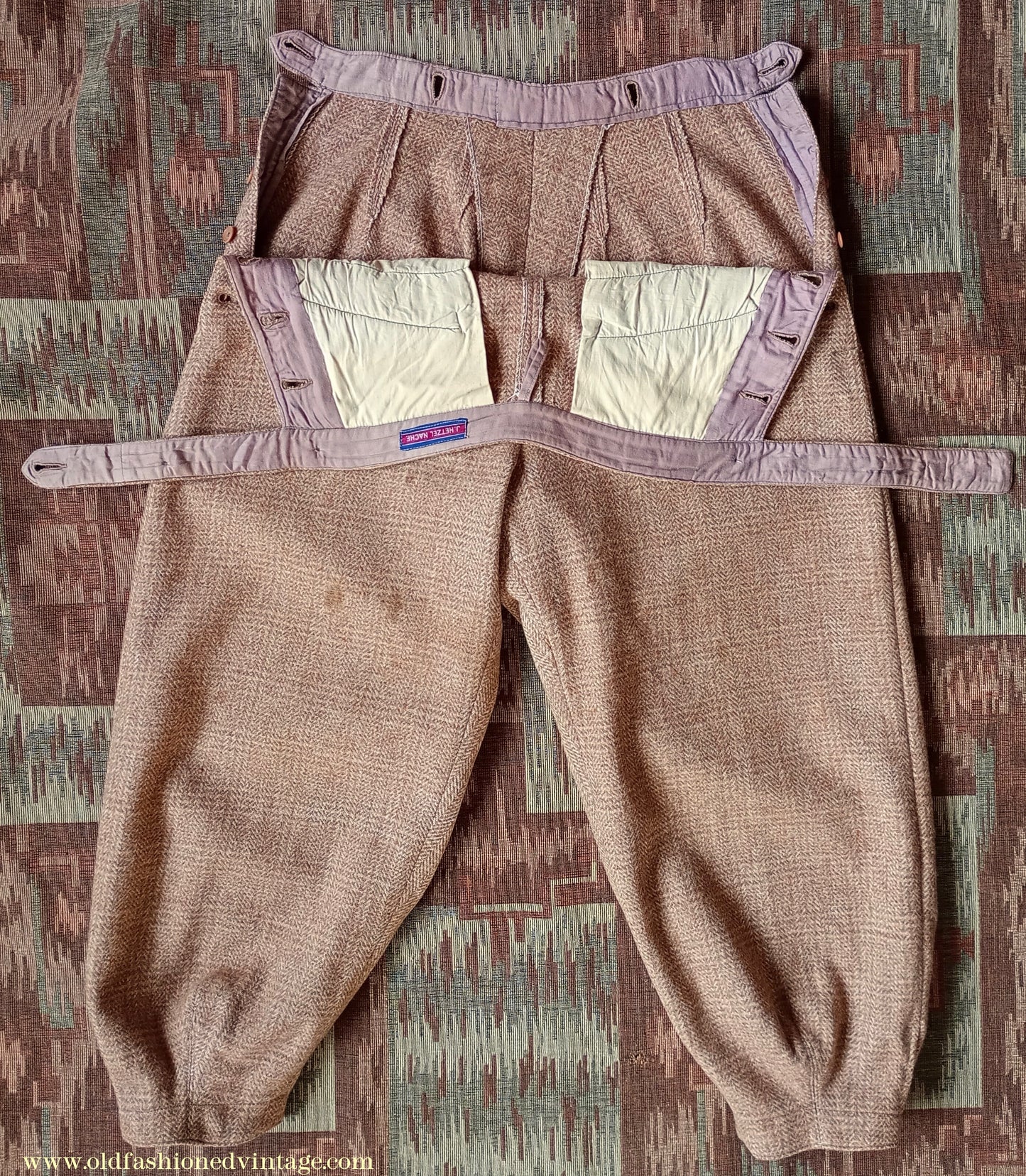 Rare Original 1930s Wool Plus 4s Breeches Knickerbockers Trousers Jodhpurs UK S/M