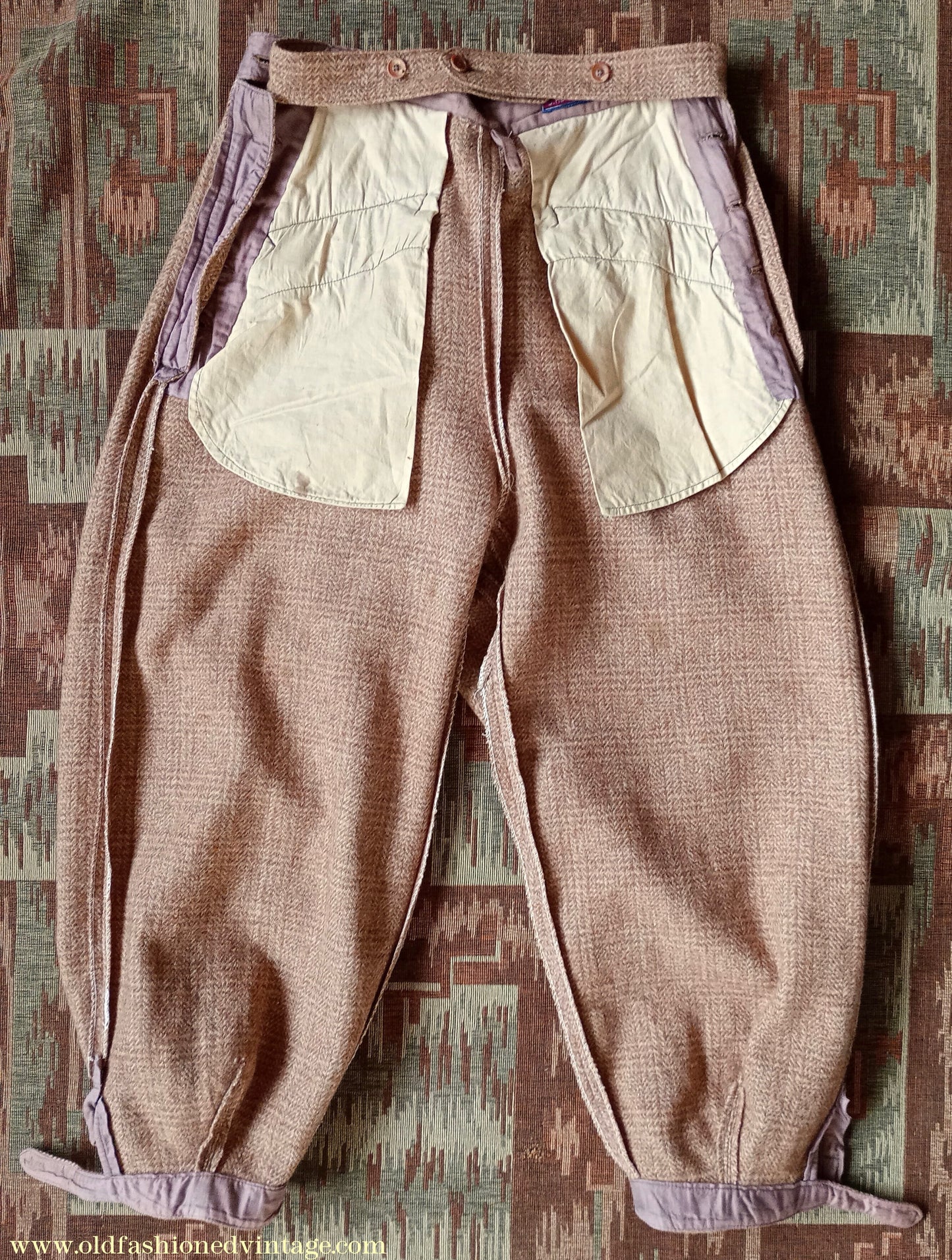 Rare Original 1930s Wool Plus 4s Breeches Knickerbockers Trousers Jodhpurs UK S/M