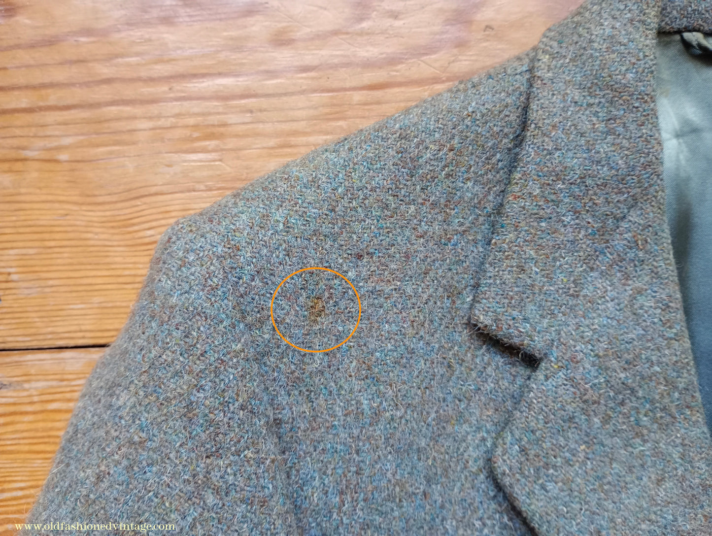 Vintage Mens 1950s Harris Tweed Sports Jacket Green Marl 38"