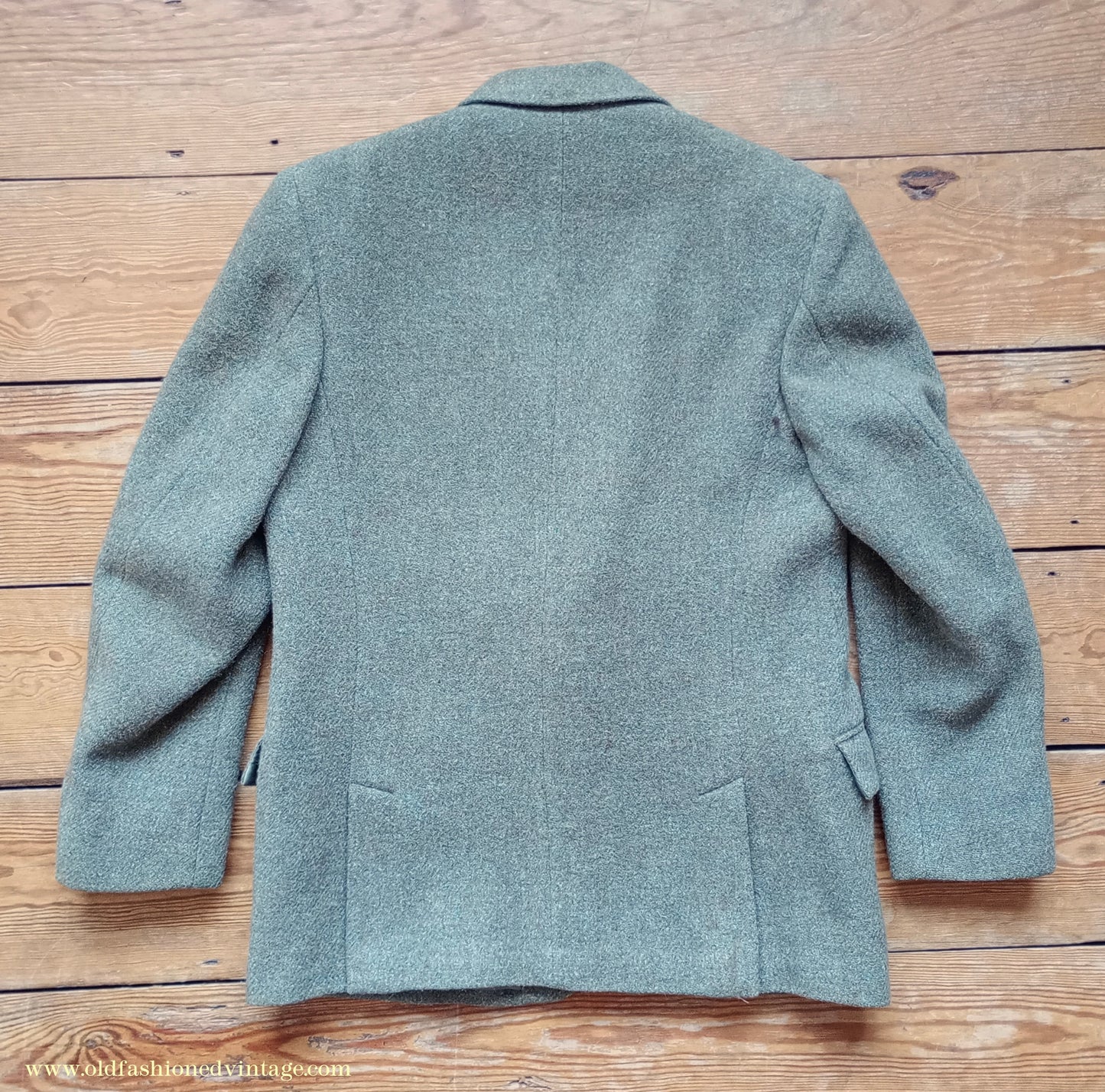 Vintage Mens 1950s Harris Tweed Sports Jacket Green Marl 38"