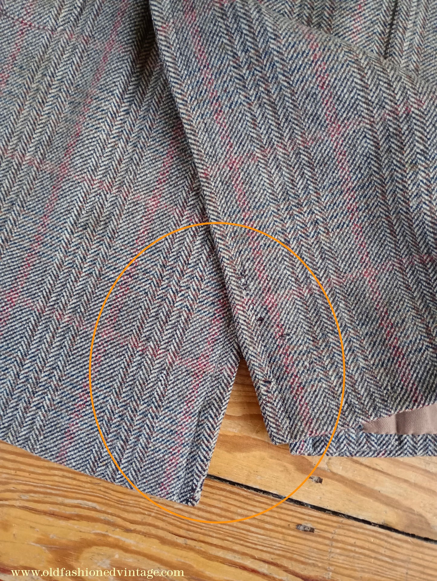 Vintage Mens 1940s CC41 Mens Double Breasted Overcoat Coat Brown Stone Glen Check Wool DB 36"/38"