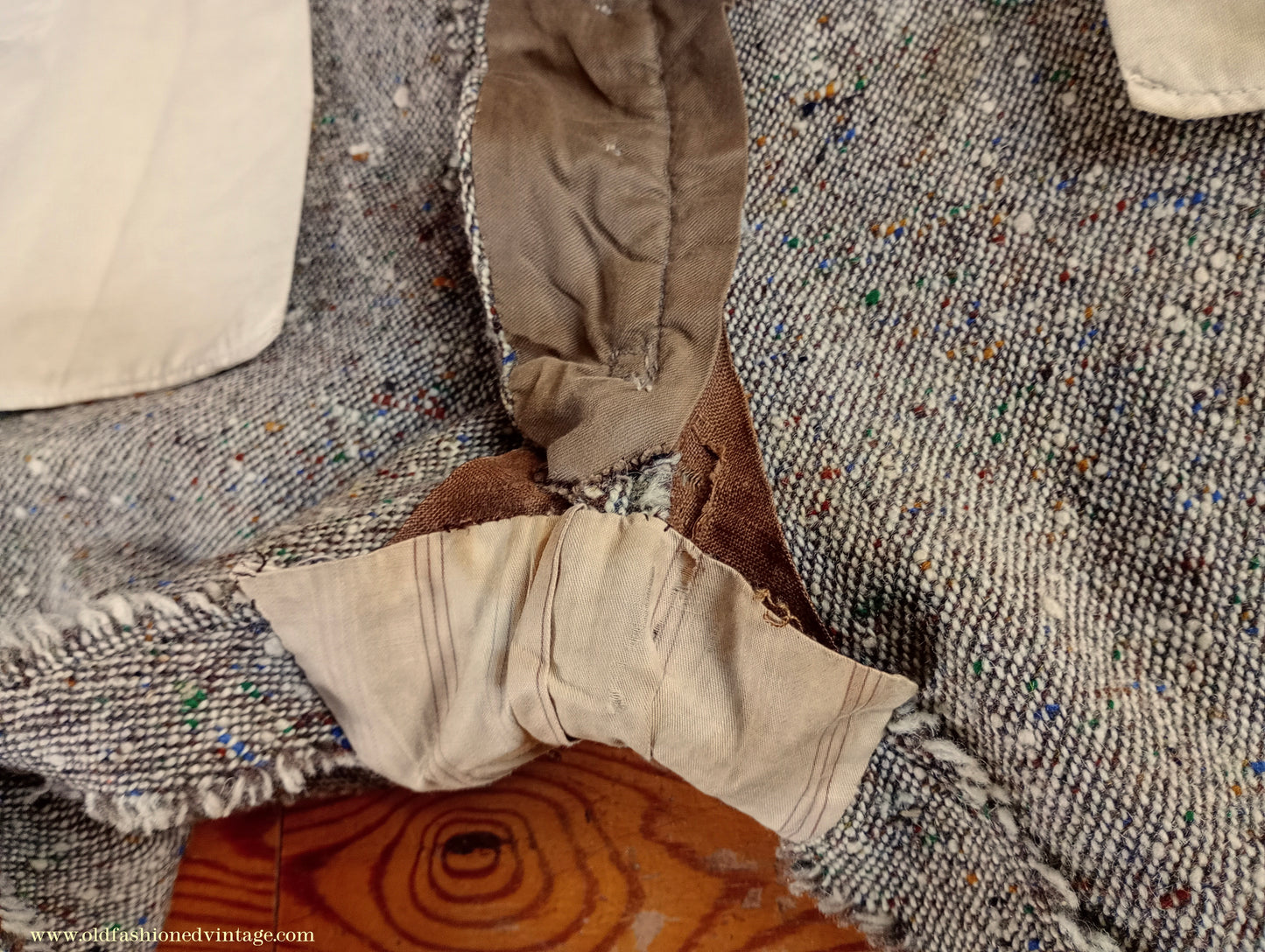 Vintage Mens 1930s Bespoke Breeches Beige Donegal Tweed Flecked Jodhpurs Riding Trousers 39"