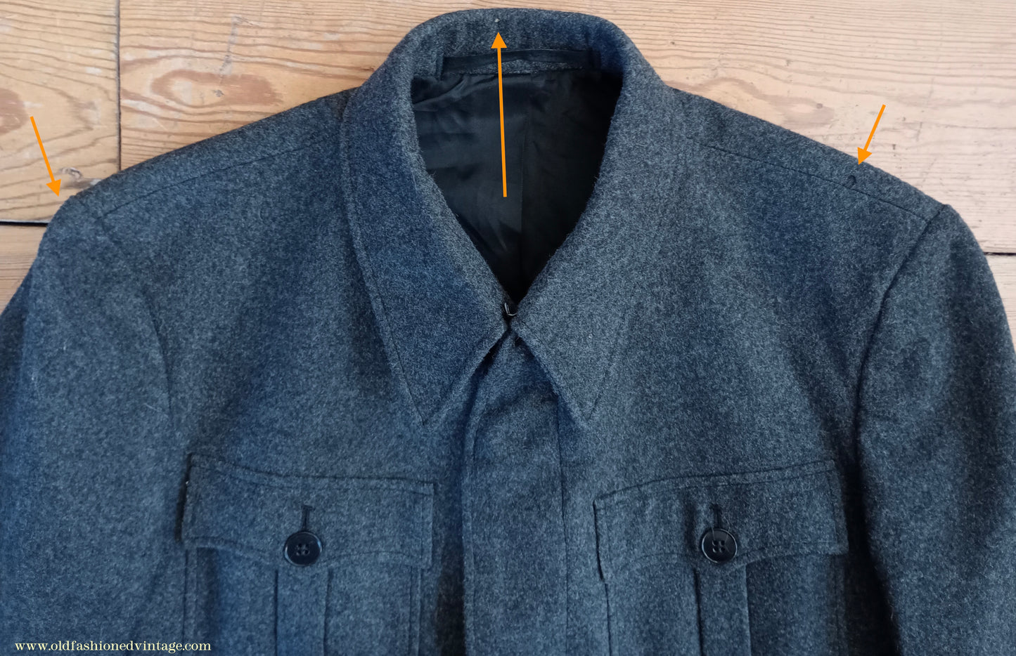 Vintage Mens NOS 1960s West German ZB Civil Defence Uniform Cold War Work Suit Jacket & Trousers Grey Wool 40" 42"