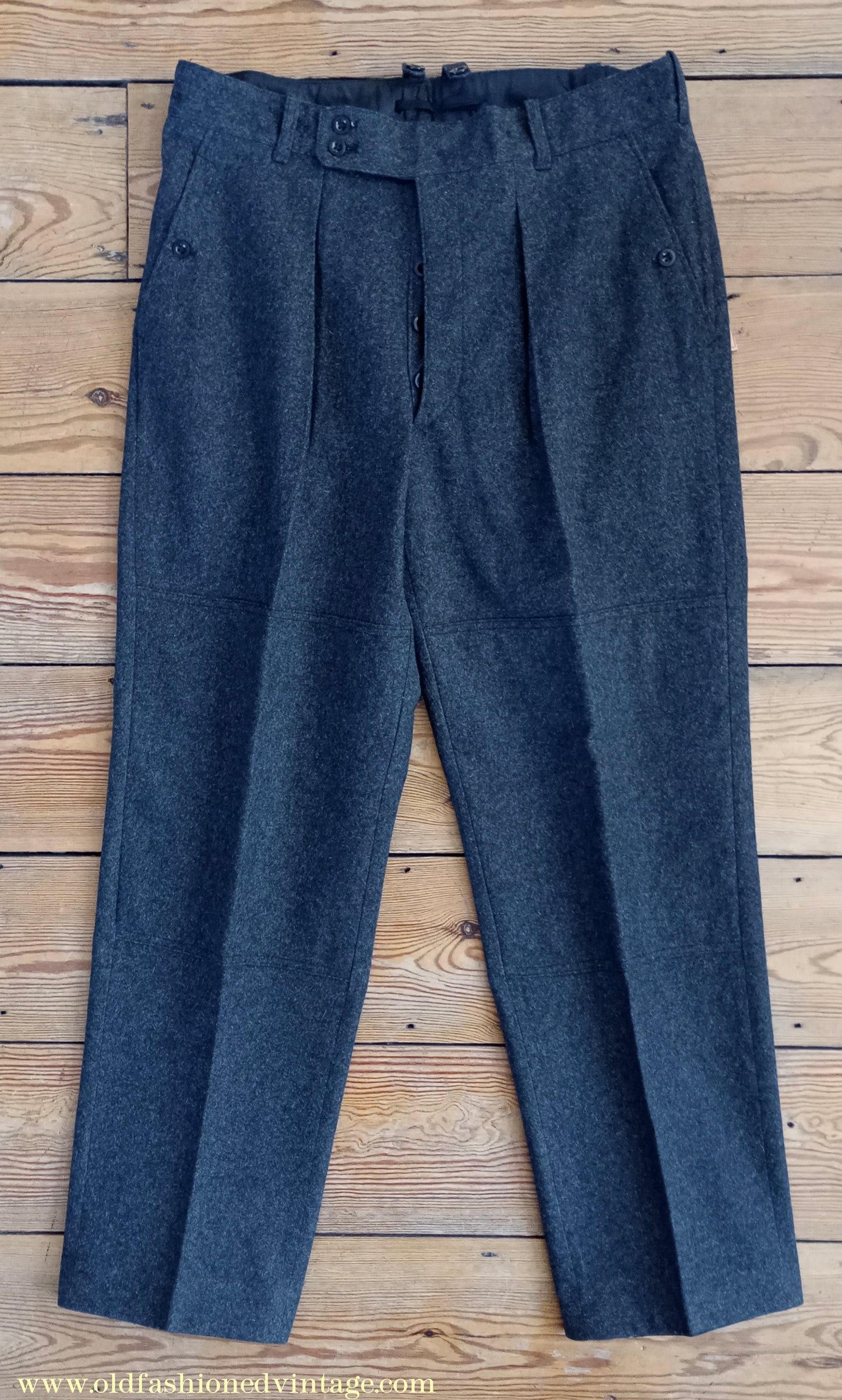 Vintage Mens NOS 1960s West German ZB Civil Defence Uniform Cold War Work Suit Jacket & Trousers Grey Wool 40" 42"