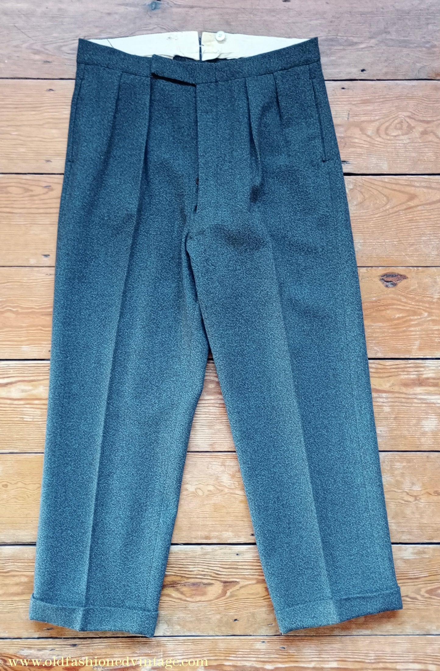 Vintage Mens 1950s 1960 Burtons Tweed 3 Piece Suit Teal Brown Speckled Fleck Thornproof Wool 40"