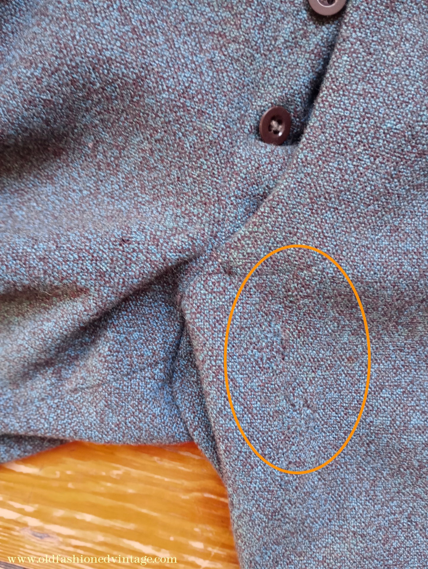 Vintage Mens 1950s 1960 Burtons Tweed 3 Piece Suit Teal Brown Speckled Fleck Thornproof Wool 40"