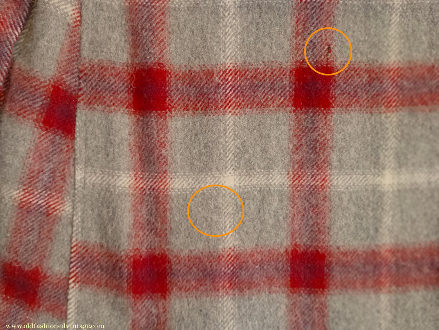 Vintage Mens 1950s Morley Wool Dressing Gown Robe Grey Brown Red White Bold Check Plaid UK M