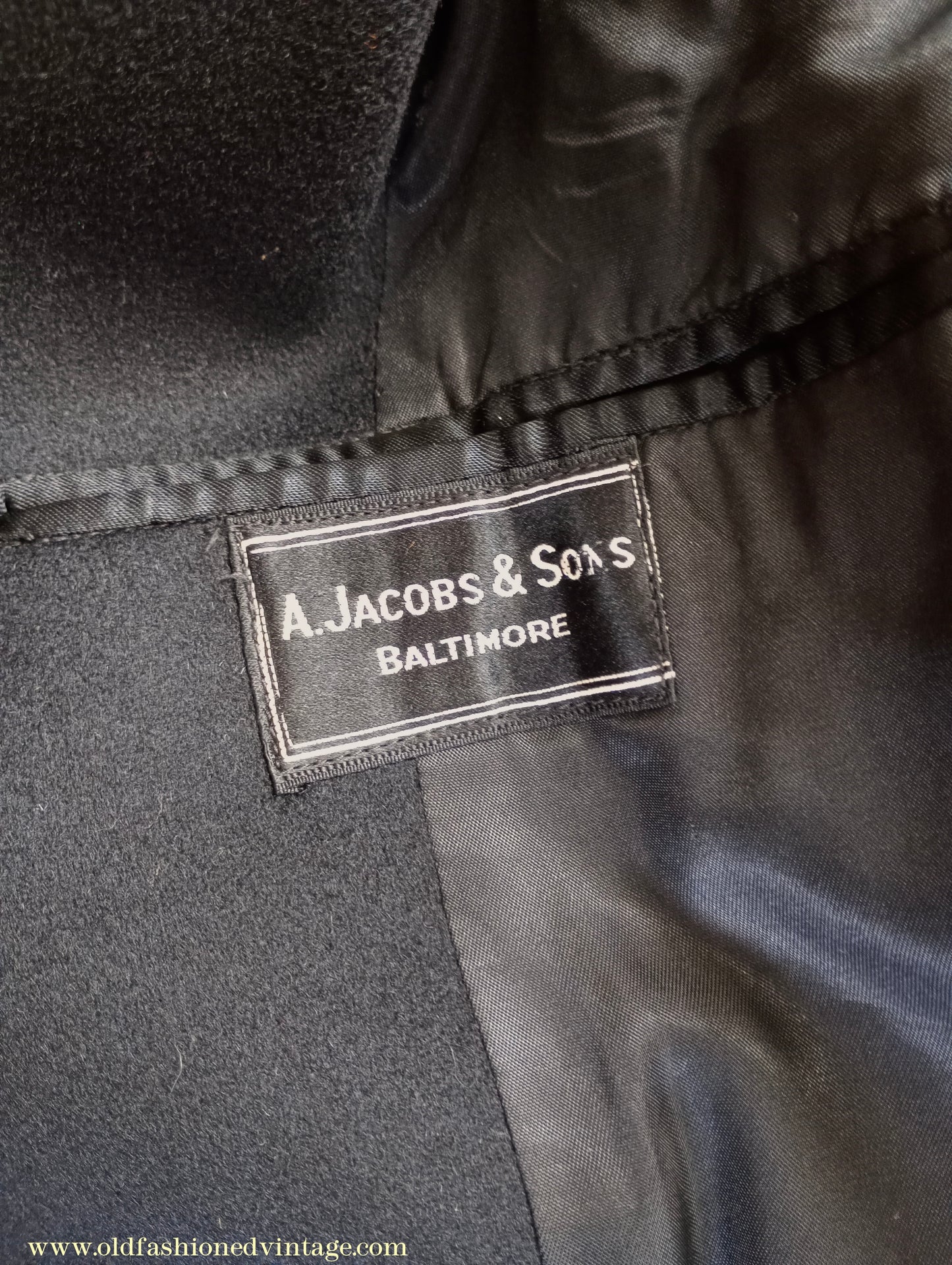 Vintage Mens 1940s BOAC Uniform Greatcoat Black Wool Double Breasted Belted Overcoat Coat British Overseas Airways
