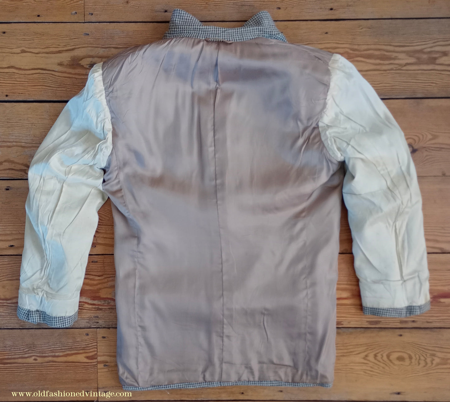 Vintage Mens 1940s 1950s Harris Tweed Sports Jacket Blue Brown Patch Pockets 40"