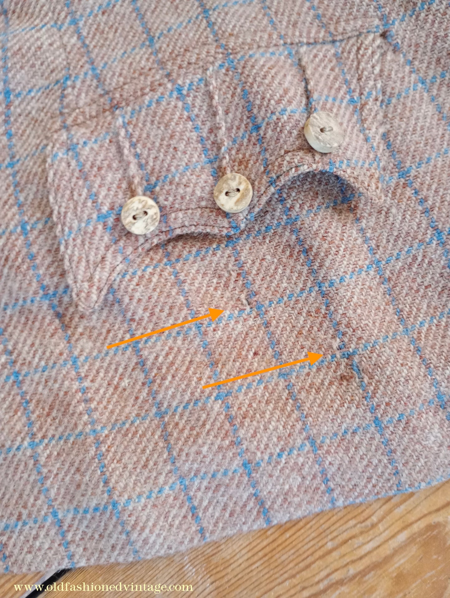 Vintage Mens 1930s Tweed Argyll Kilt Jacket & Waistcoat Set Ginger Windowpane Check Wool Tailored Traditional Scottish Sports Coat 36"