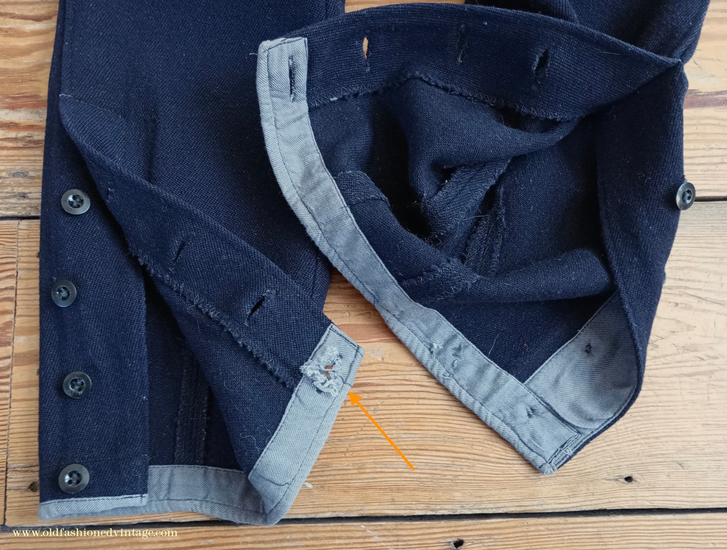 Vintage Mens 1940s Breeches Navy Blue European Jodhpurs Riding Work Trousers Pants 40s 34"