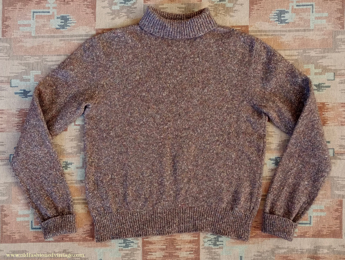 Old Fashioned Garments Vintage Reproduction 1930s 1940s Mens Roll Neck Jumper Polo Turtle Sweater Medium
