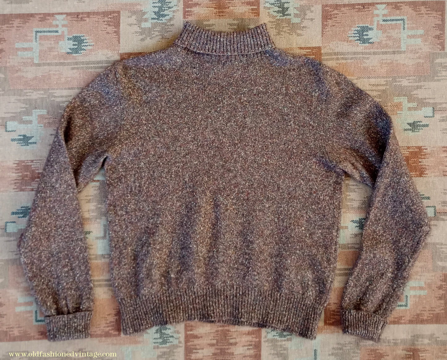 Old Fashioned Garments Vintage Reproduction 1930s 1940s Mens Roll Neck Jumper Polo Turtle Sweater Medium