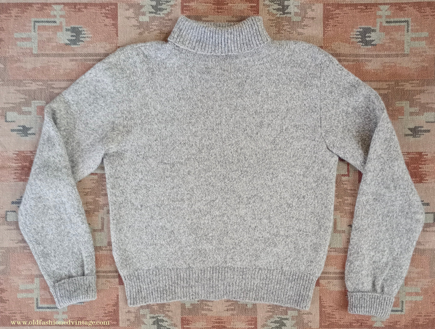 Old Fashioned Garments Vintage Reproduction 1930s 1940s Mens Roll Neck Jumper Polo Turtle Sweater Small