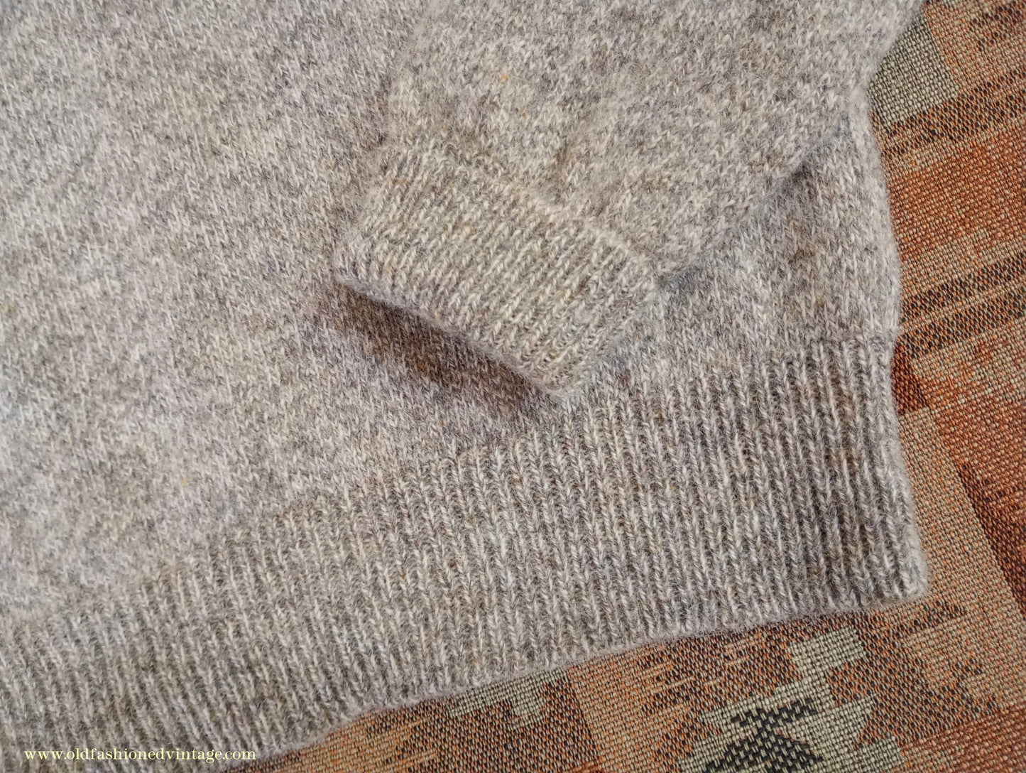 Old Fashioned Garments Vintage Reproduction 1930s 1940s Mens Roll Neck Jumper Polo Turtle Sweater Small