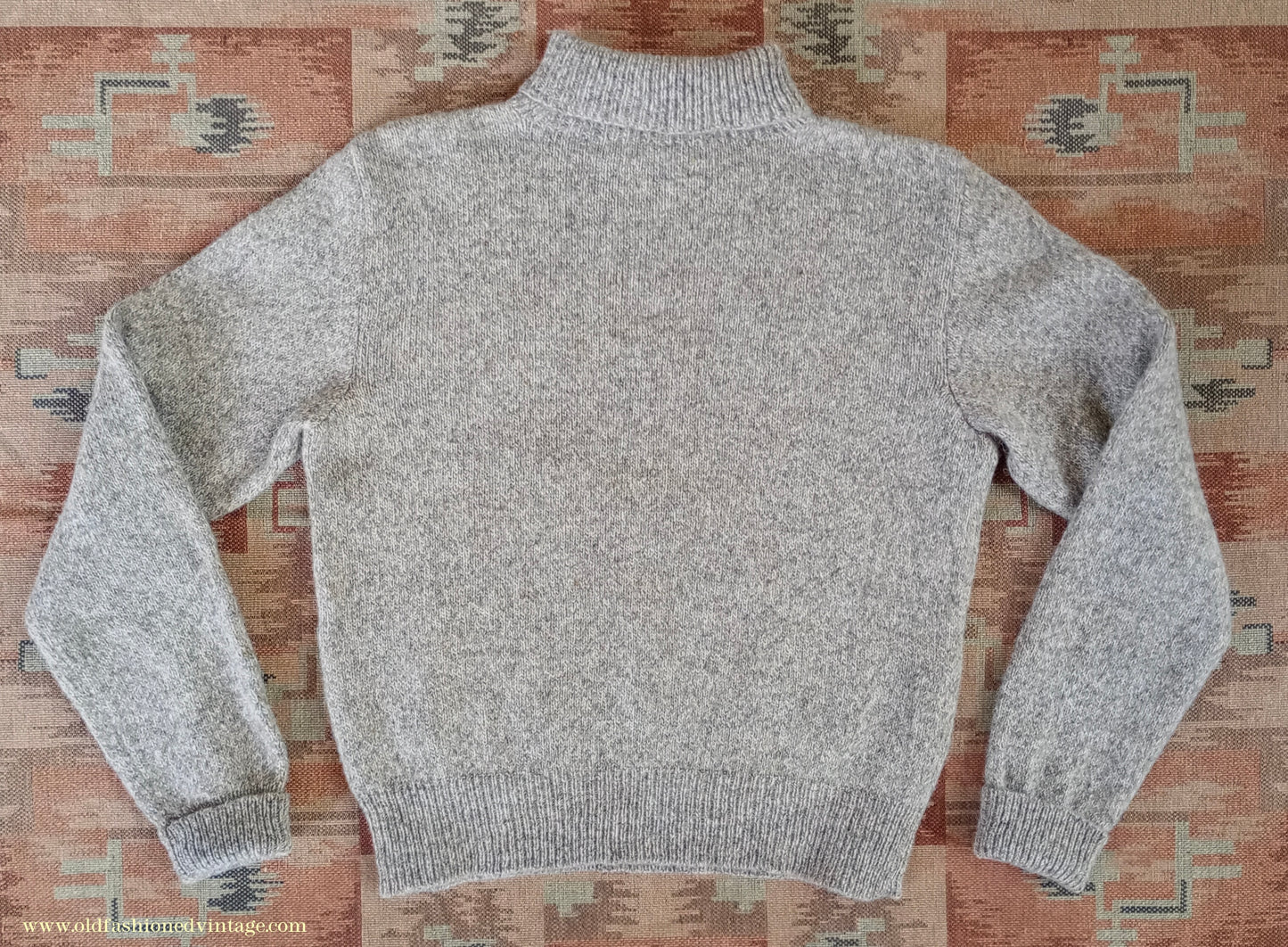 Old Fashioned Garments Vintage Reproduction 1930s 1940s Mens Roll Neck Jumper Polo Turtle Sweater Small