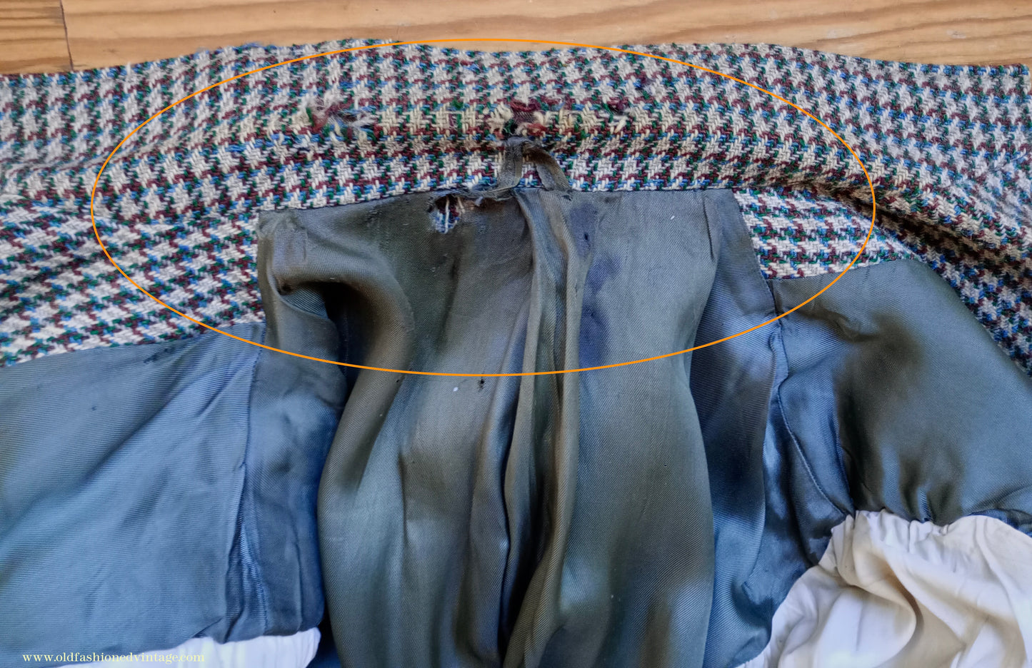 Vintage Mens 1950s Harris Tweed Sports Jacket Green Blue Brown Beige Houndstooth Shepherd Check 38"