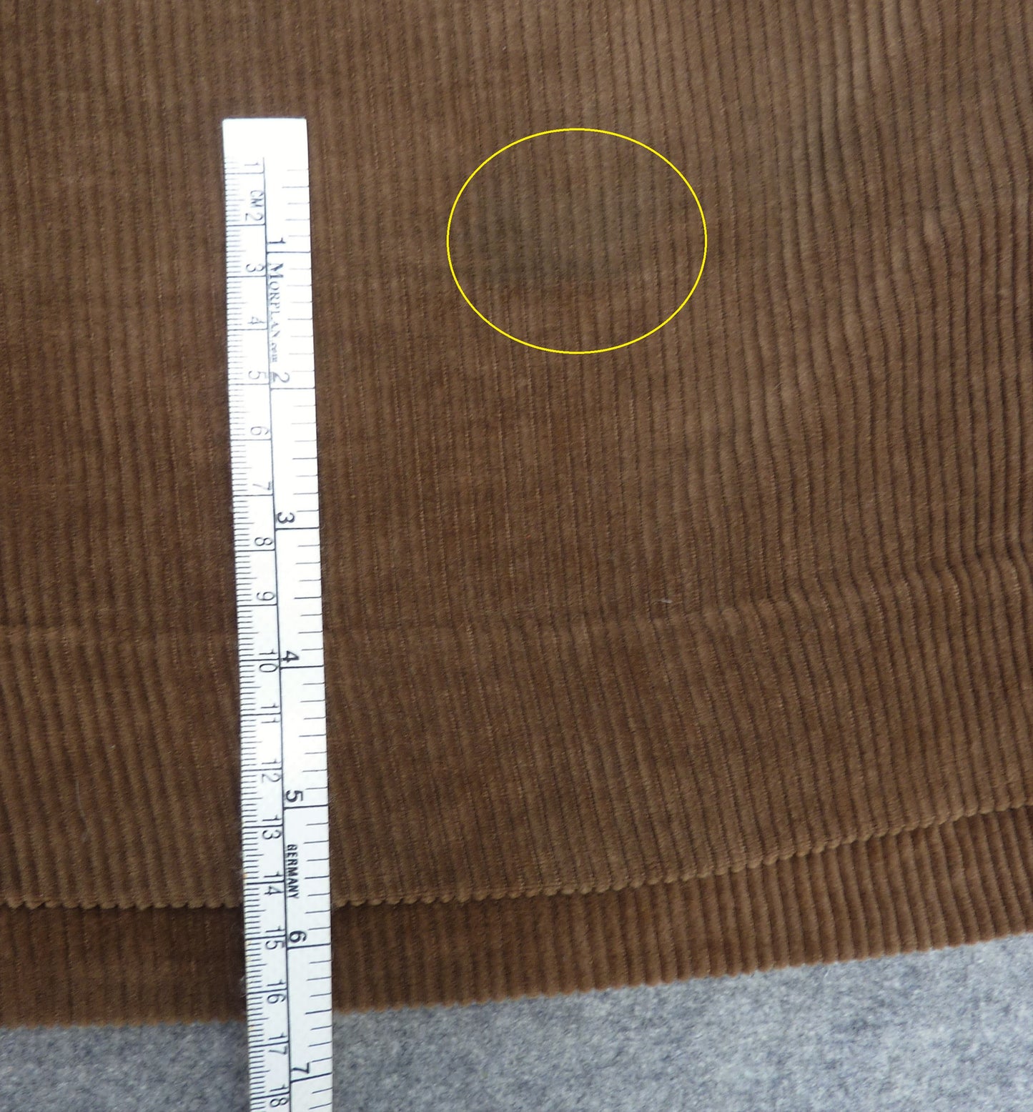 Original Vintage 1950s Skirt High Waist Brown Corduroy UK S