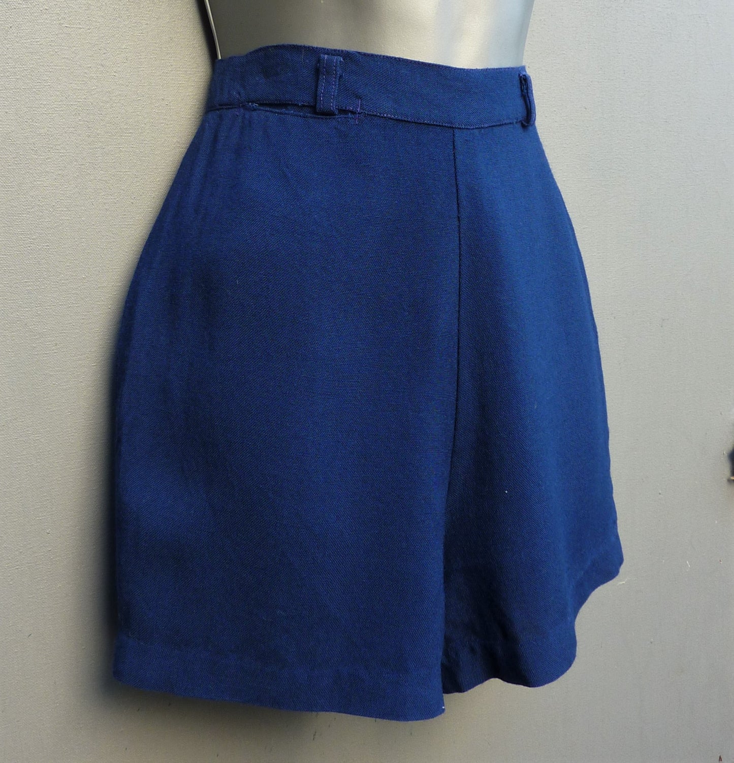 Rare Original Vintage 1950s Jantzen Blue Rayon Shorts Waist 23"