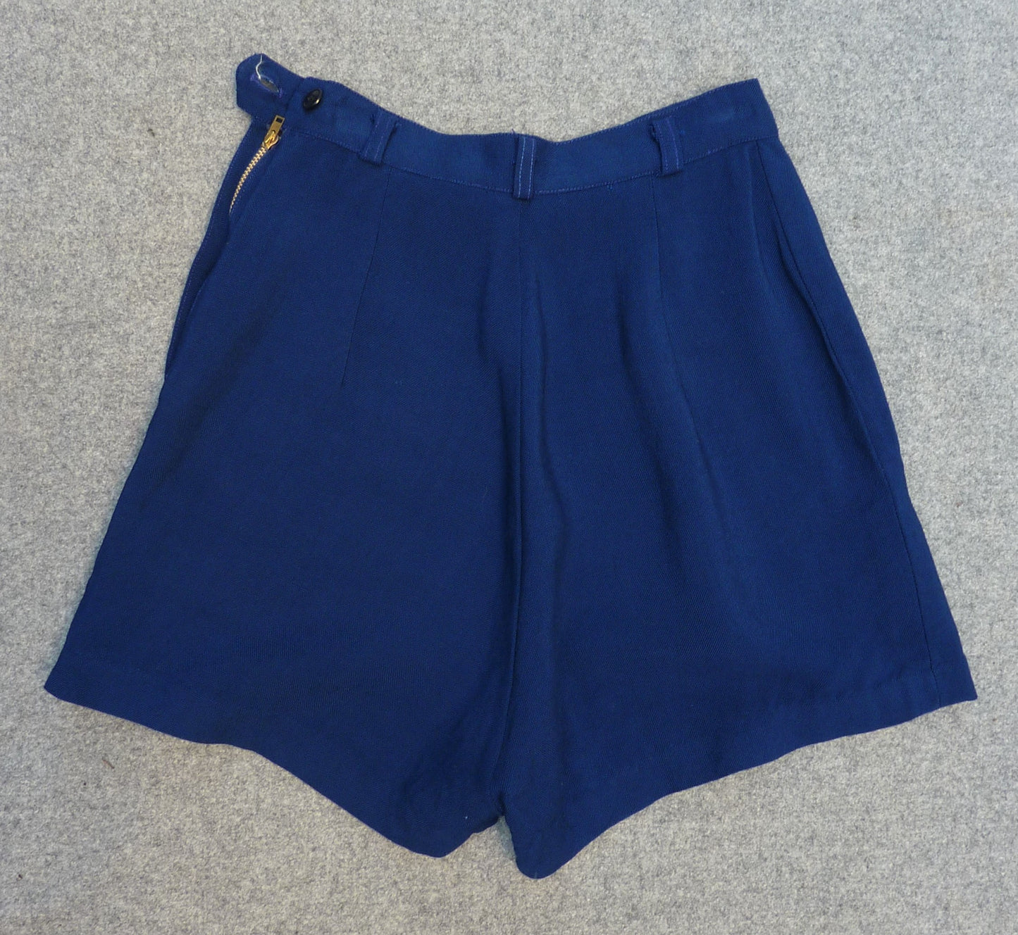 Rare Original Vintage 1950s Jantzen Blue Rayon Shorts Waist 23"