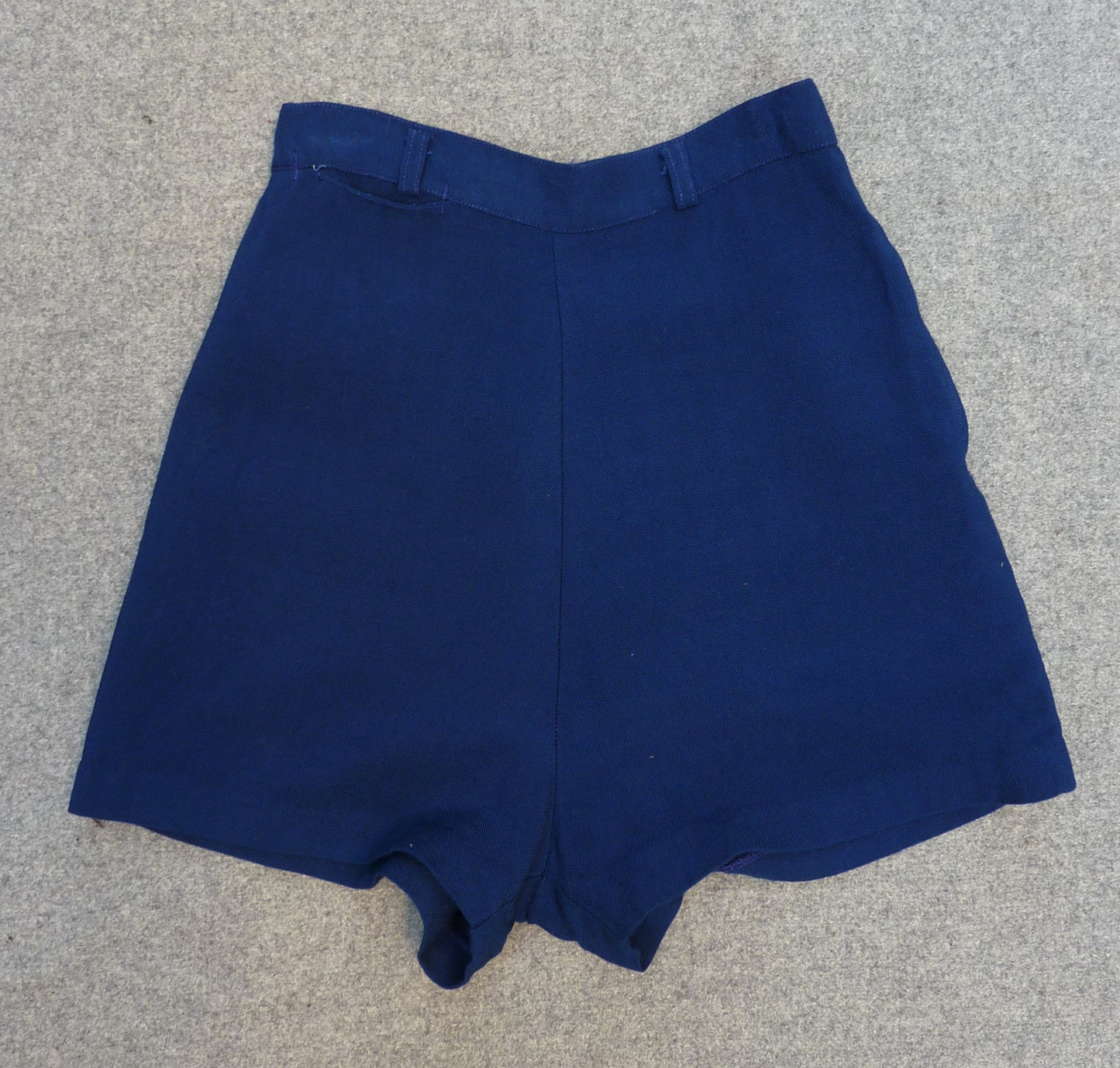 Rare Original Vintage 1950s Jantzen Blue Rayon Shorts Waist 23"