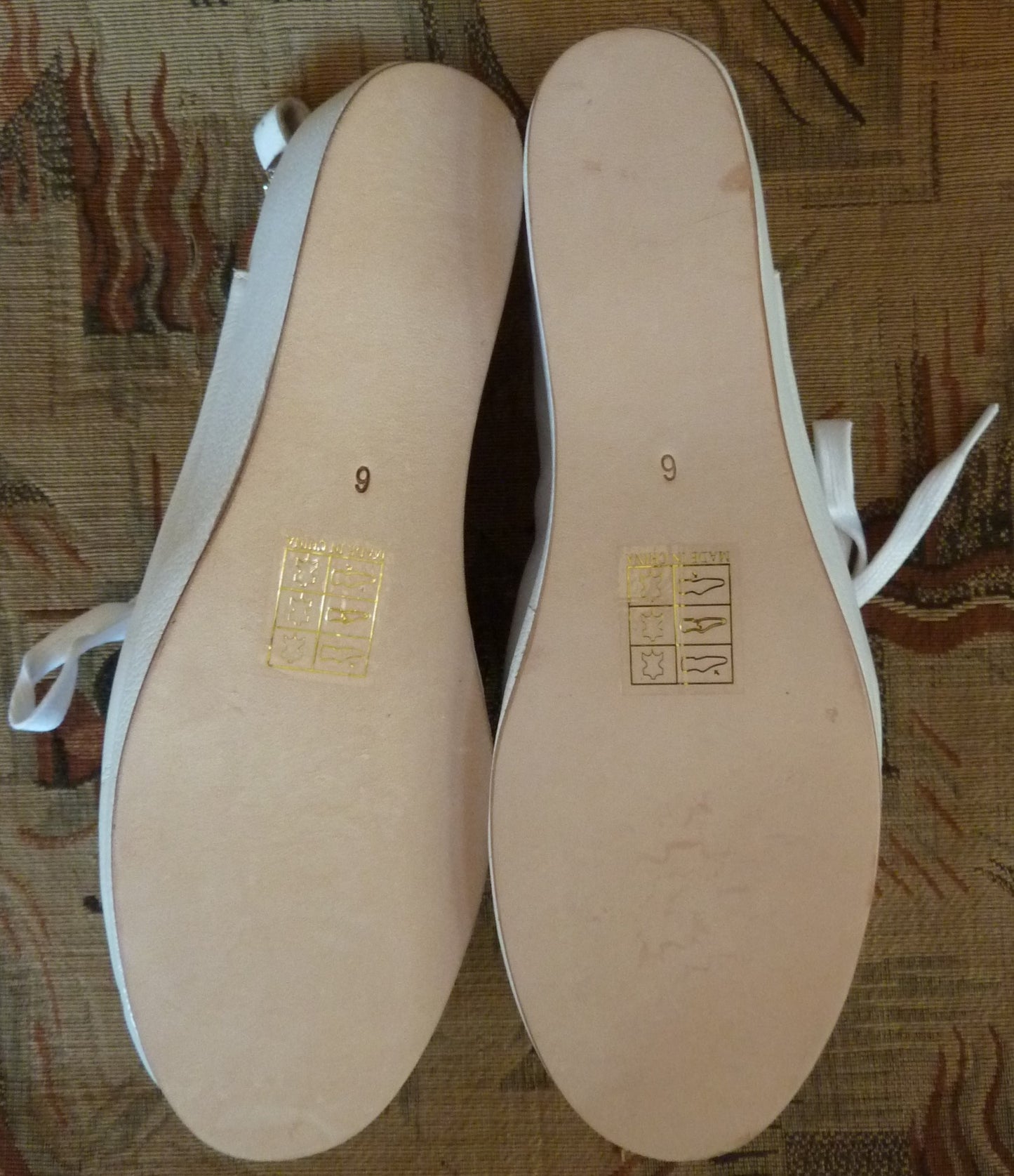 Vintage 1940s Style Wedge Shoes White Leather Sandals Canama 40s UK6