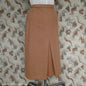 Original Vintage 1940s CC41 Skirt Autumnal Caramel Wool High Waist UK XS/S