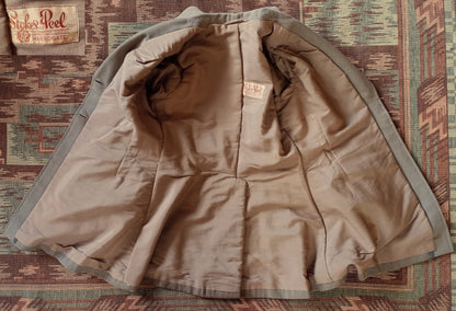 Superb Rare Original 1930s Riding Suit Taupe Wool Jacket Elephant Ear Breeches Jodhpurs UK S