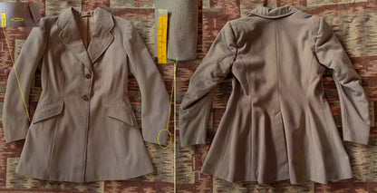 Superb Rare Original 1930s Riding Suit Taupe Wool Jacket Elephant Ear Breeches Jodhpurs UK S