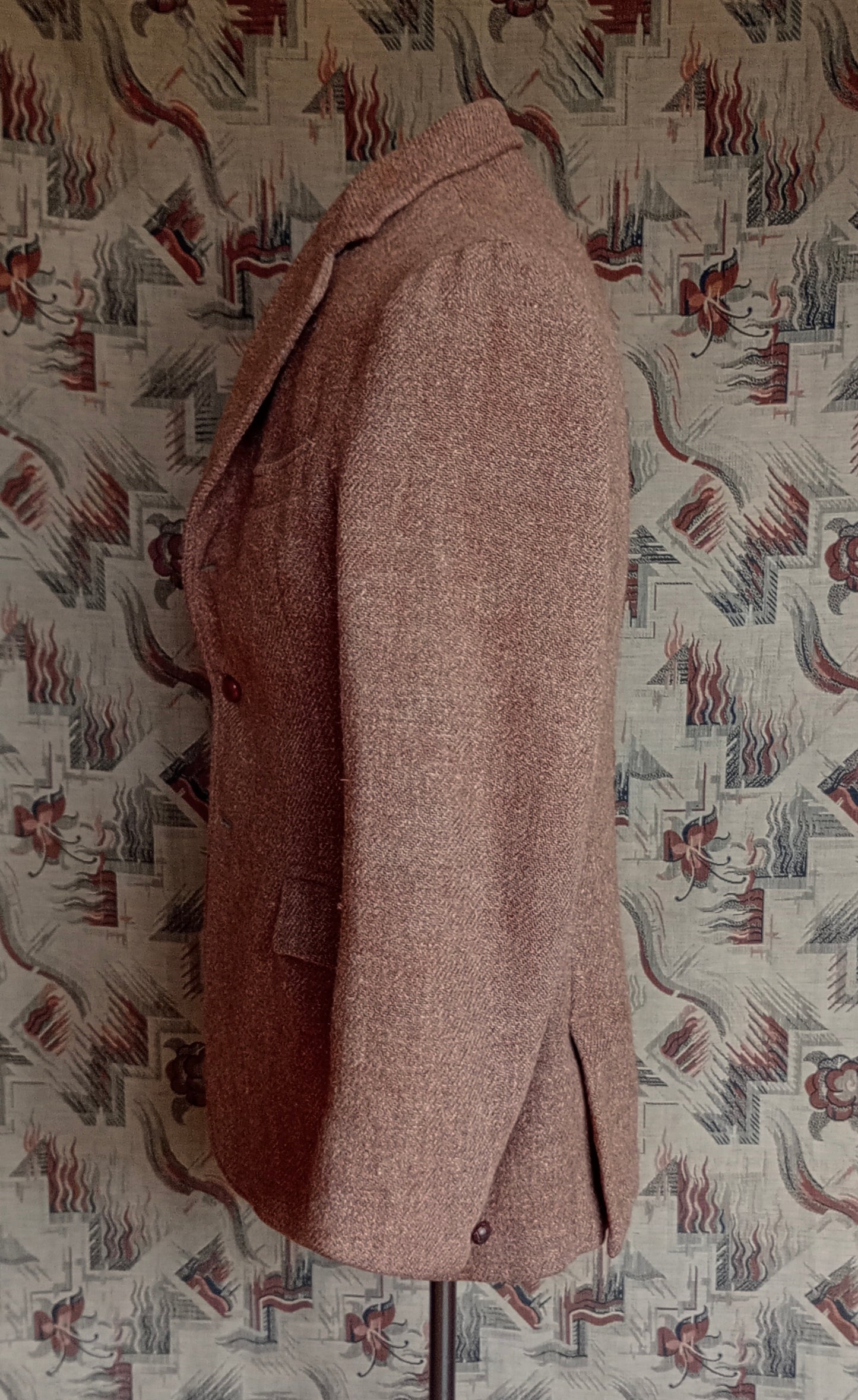 Vintage 1950s Harris Tweed Sports Jacket Ginger Brown 38"