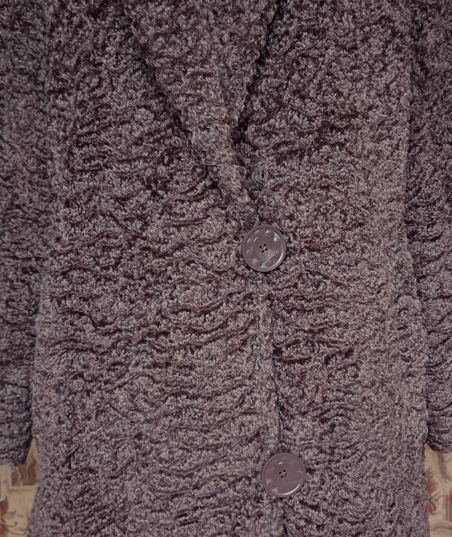 Vintage 1940s / 1950s MOTOLUXE Jacket Brown Fake Faux Fur Teddy UK L