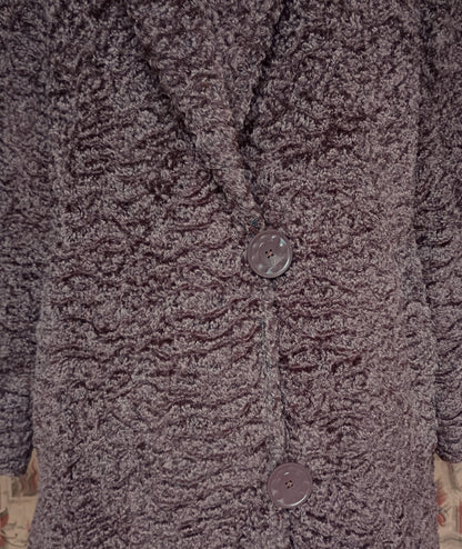 Vintage 1940s / 1950s MOTOLUXE Jacket Brown Fake Faux Fur Teddy UK L