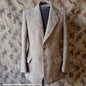 Vintage 1940s 1950s Herringbone Donegal Tweed Sports Jacket Beige Brown Flecked 38"