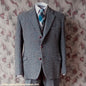 Vintage 1960s Mens Harris Tweed 3 Piece Suit Green Brown Blue Wool 42"