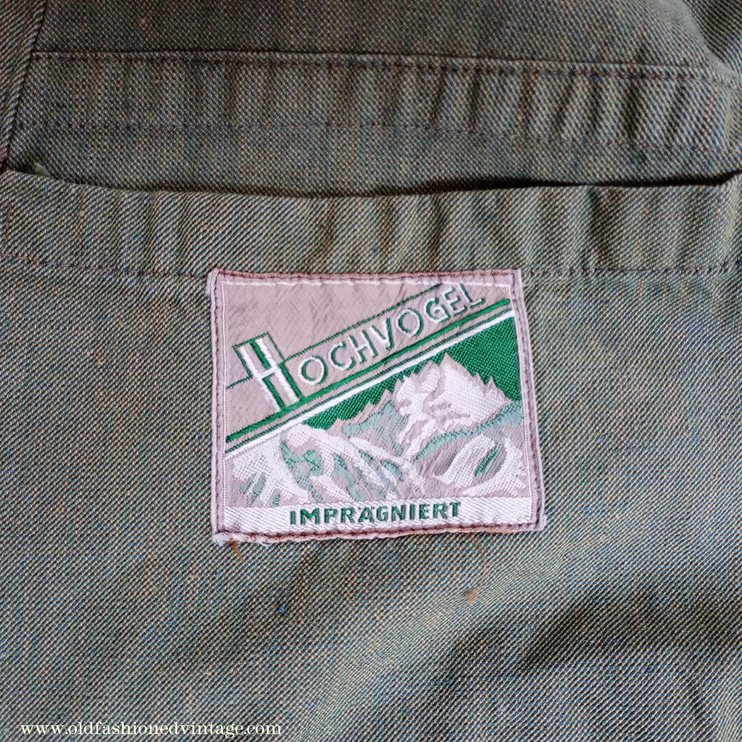 Vintage Mens 1940s German Hiking Jacket Green Cotton Outdoors Climbing Trachten 44"