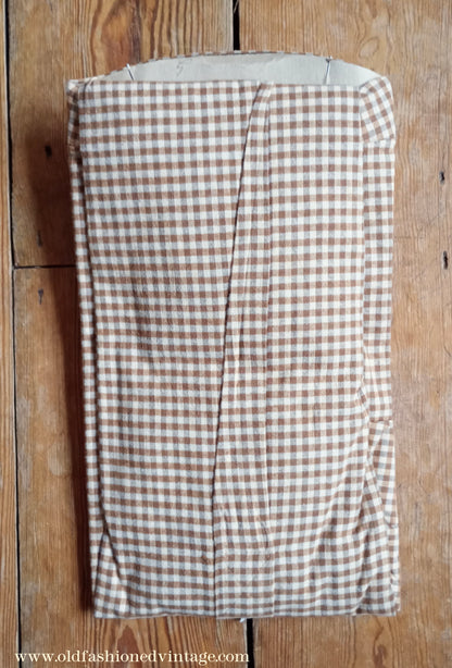 Vintage Mens NOS 1970s "Radiac" Checked Cotton Pullover Shirt British Overhead Tunic Half Buttoned 17"