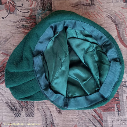 Vintage 1940s 50s Green Fleecy Wool Hat Asymmetrical Juliet Cap