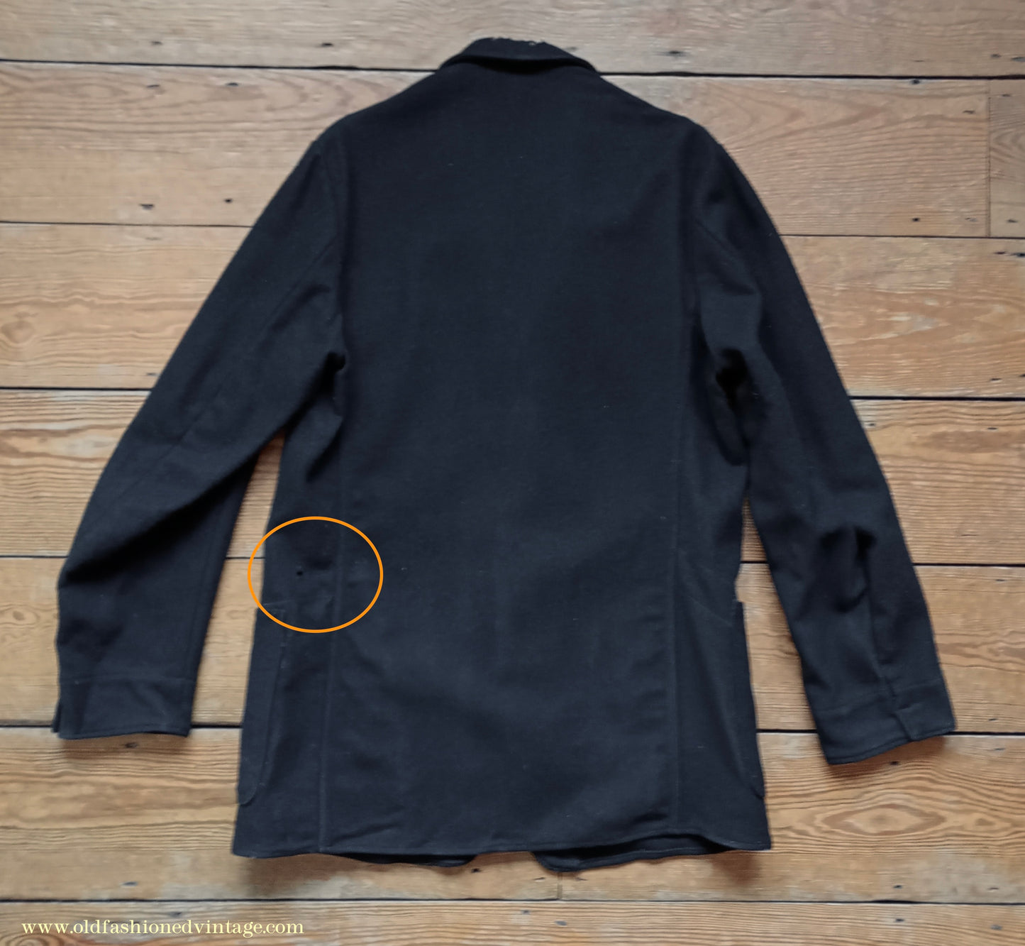 Vintage Mens 1950s British Rail Drivers Work Jacket Black Wool Workwear Coat 38"/40"