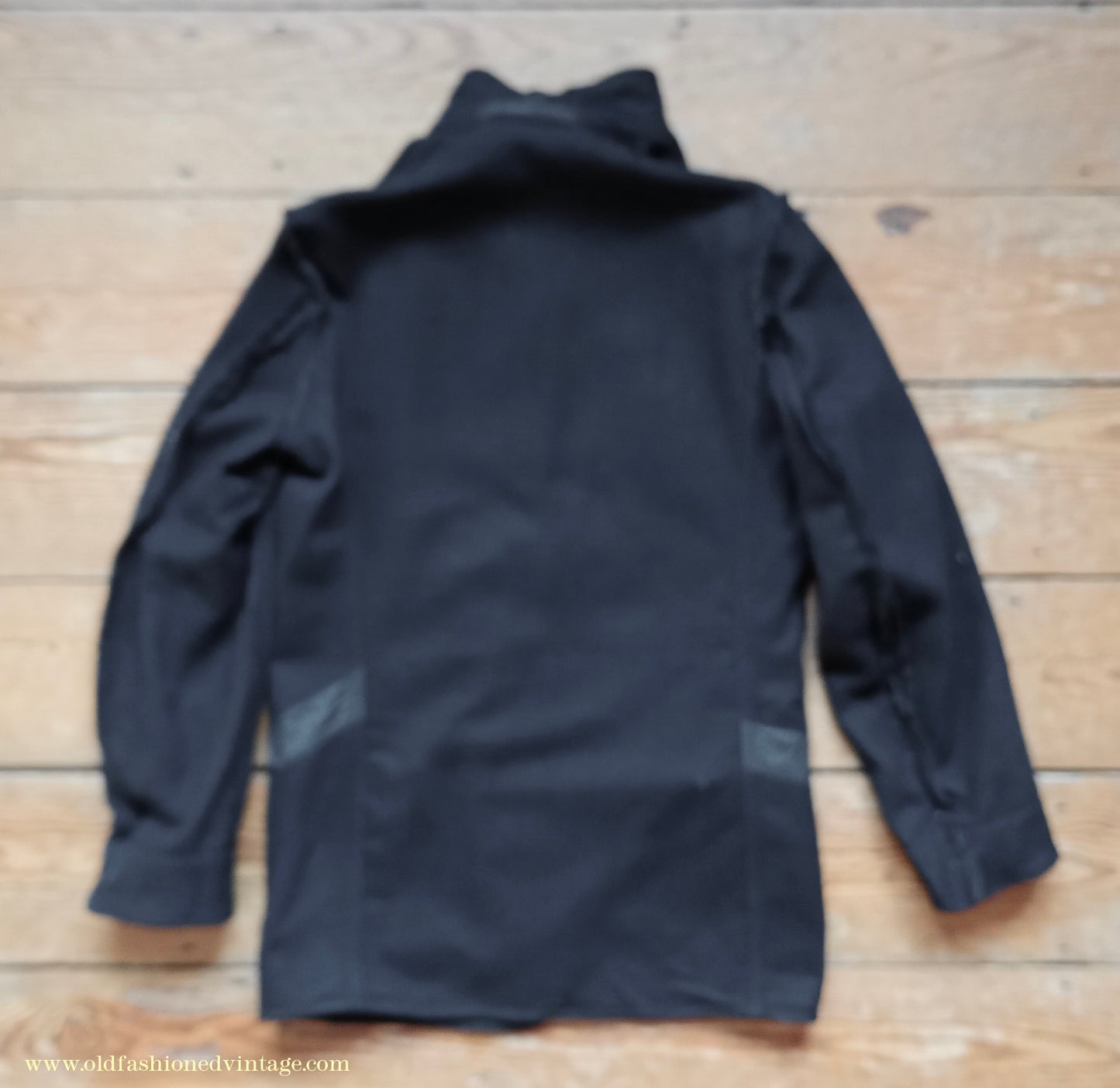 Vintage Mens 1950s British Rail Drivers Work Jacket Black Wool Workwear Coat 38"/40"