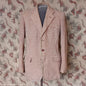Vintage Mens 1950s Harris Tweed Sports Jacket Brown Shepherd Check Leather Trim 40"
