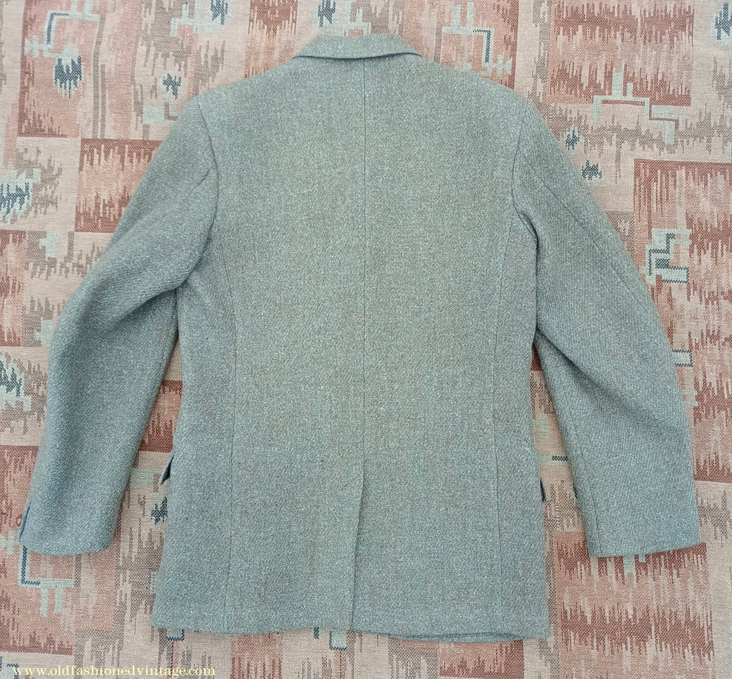 Vintage Mens 1950s 1960s Harris Tweed Sports Jacket Green Marl 38"