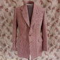Vintage Mens 1940s 1950s Harris Tweed Sports Jacket Rust Brown White Check 37" 38"