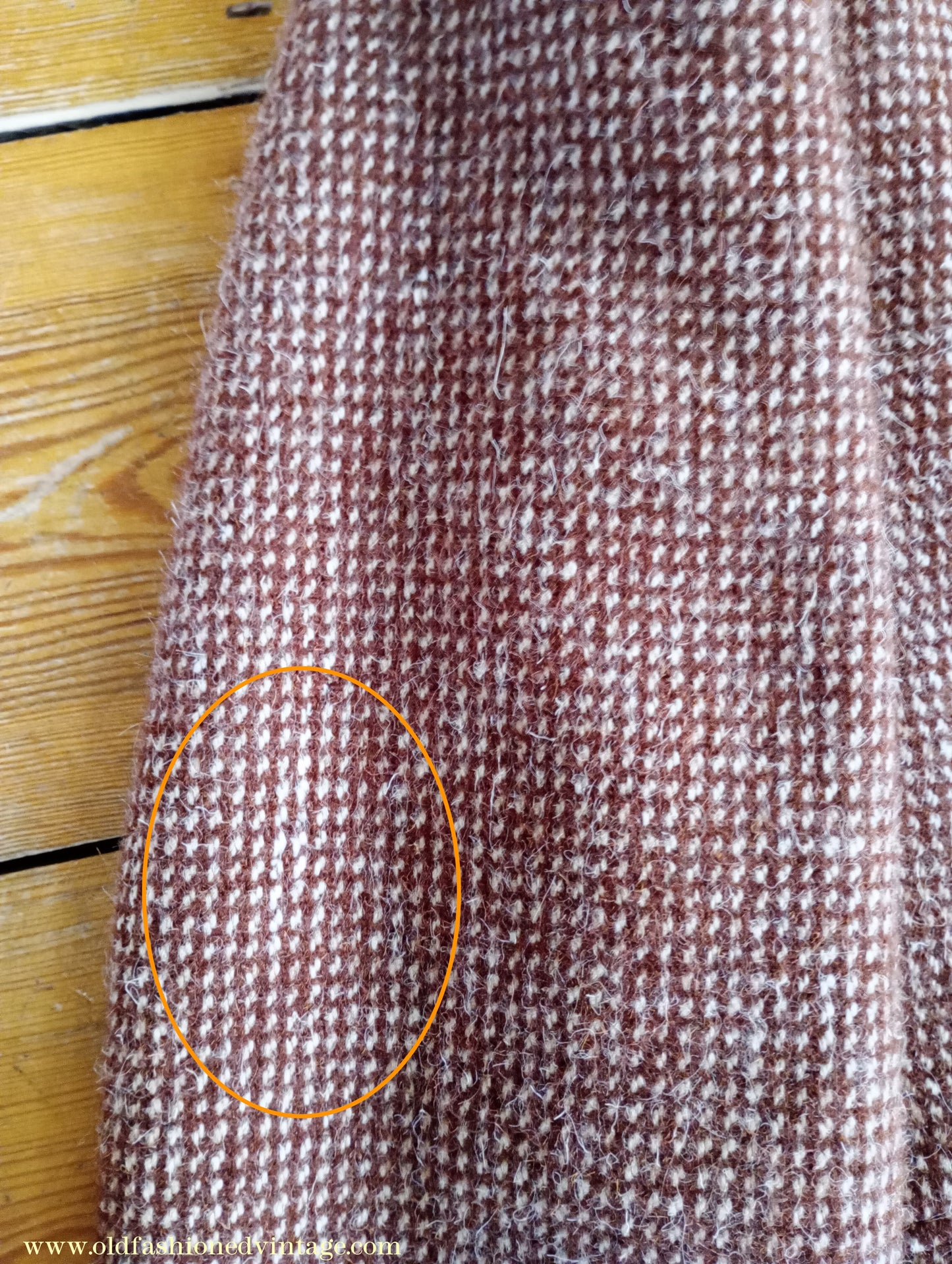 Vintage Mens 1940s 1950s Harris Tweed Sports Jacket Rust Brown White Check 37" 38"
