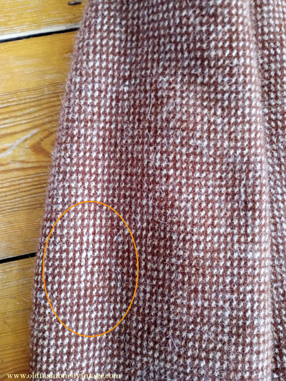 Vintage Mens 1940s 1950s Harris Tweed Sports Jacket Rust Brown White Check 37" 38"