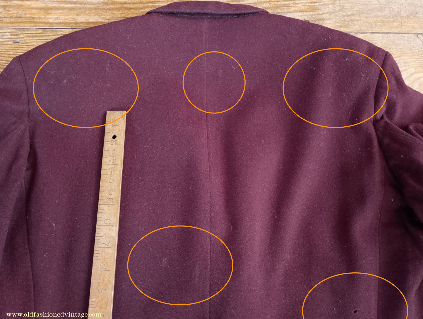 Vintage Mens Bespoke 1960s Suit Burgundy Doeskin Wool 2 Piece Tailored 42"